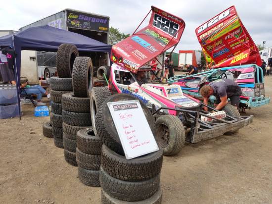 Tyres for sale at the ECL pit
