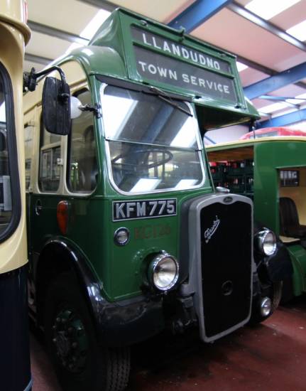 New in 1950 to Crosville Motor Services. Chassis Bristol L5G, engine Gardner 5LW 7 litre 5 cyl diesel with a crash gearbox. 35 seat ECW body. 575,000 miles in service. W/D 1969
