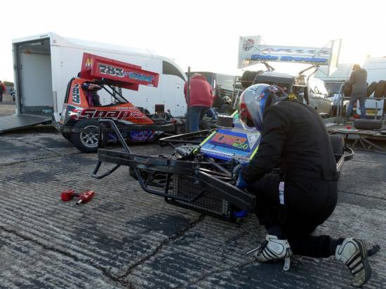 John Brereton had to replace the front bumper after practice
