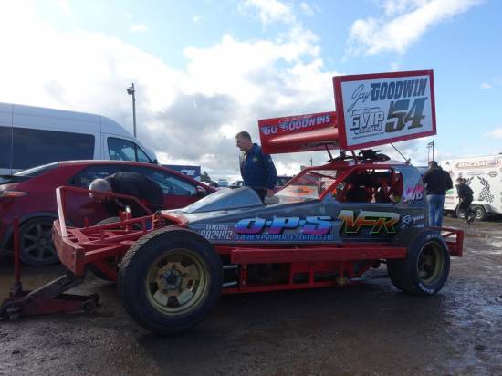Jay Goodwin in the Neil Fitton hire car
