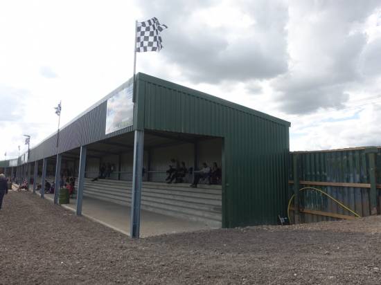 Skegness - Saturday 1st August 2020 - The new extension to the back straight stand.
