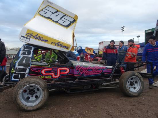 William Adams made his debut in the ex-Mick Rogers car
