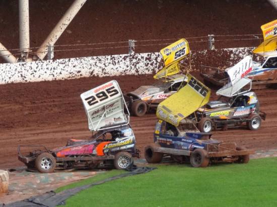 Louis Goodwin & Mark Poole park up on the turn 3 infield
