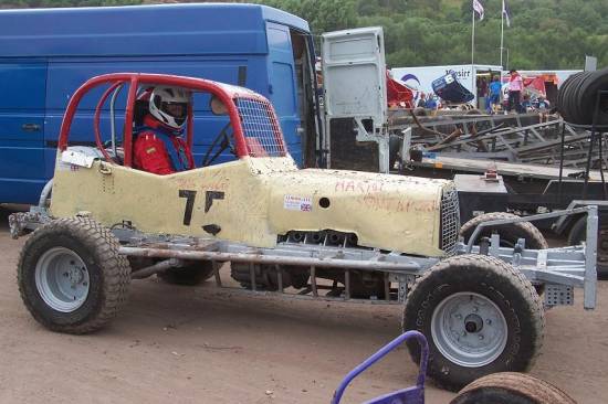 Ex 374 Brian Speight car from Aycliffe now in heritage racing as 75 Wilf Blundell
