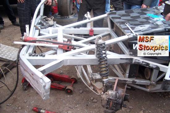 Ivans Bent front end..Bumper and axle and track rod
