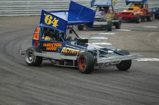 Kev Smith in Michael Story's car
