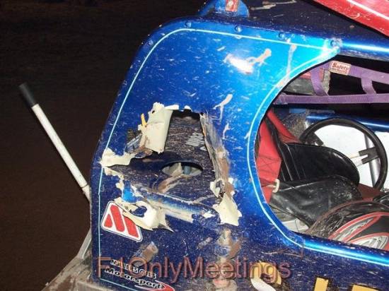 16 Matt Newson had some cab damage
