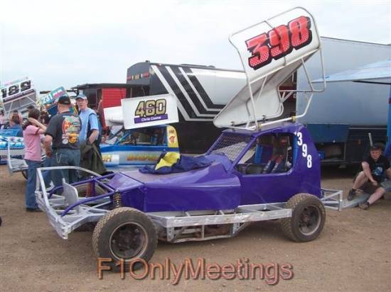398 Mark Tittcombe with the ex-383 Dave Johnson car
