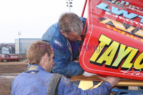 84 Tom Harris was strapped in ready to go while 55 Craig & Bert Finnikin finished readying the car
