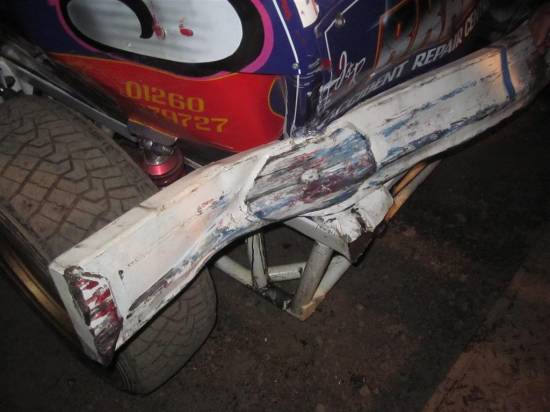 55, rear bumper damage
