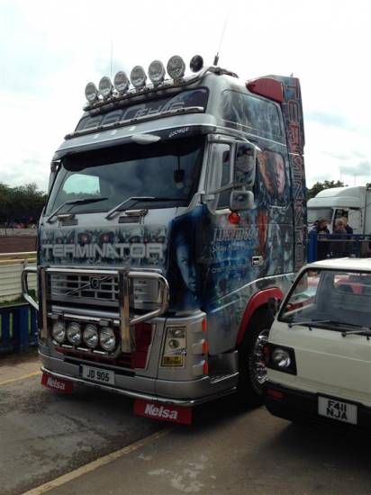 The Davidson's Terminator lorry on display

