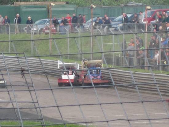 45, tangled coming off turn four as he could see a chequered
