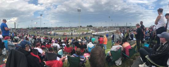 Another very large crowd packed into Skeggy for Day 2. 318 announced he will take his place in the semi final.
