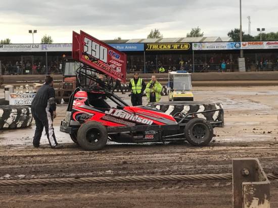 390, flew to a heat 2 win, saying on the mic afterwards ''the best car I've ever built''
