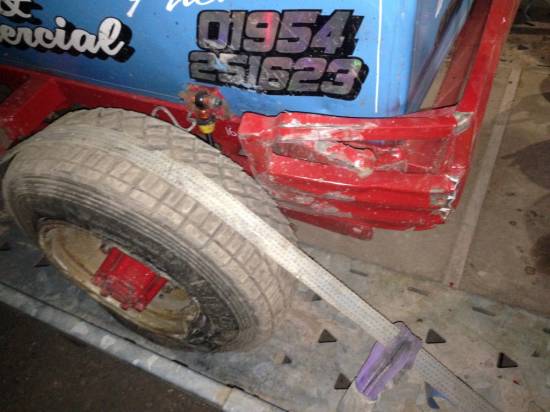 76, rear end damage
