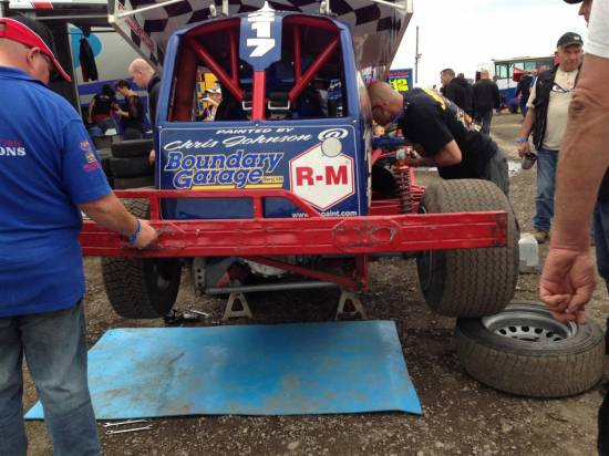 217, I believe gearbox issues after his first heat
