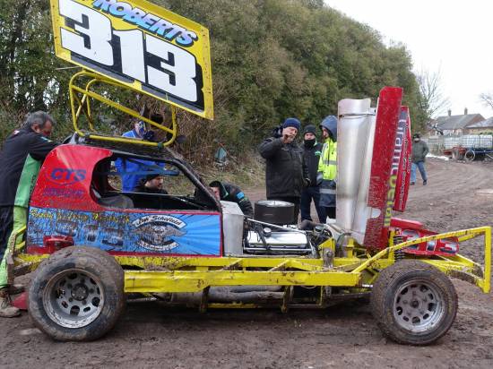 Karl Roberts' car with a nice tribute to Ian Schofield 

