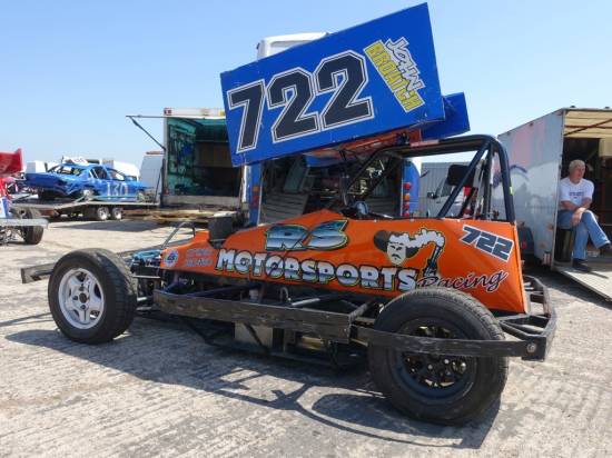 John Broatch was involved in a Ben Fund race crash which saw a slight engine fire in the 542 car 
