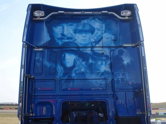 This Peaky Blinders themed DAF was highly commended in the best working Daf class 
