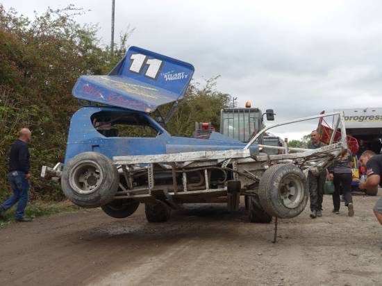 The Neil Scriven car gets carried back 

