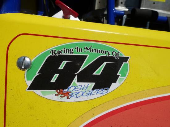 On the 259 car, in memory of the Stoxkart racer  
