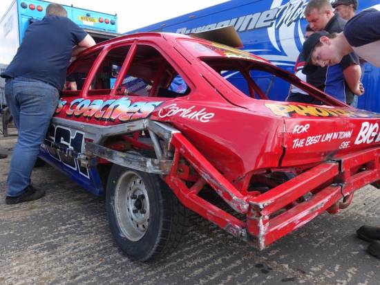 The Saloons were in fine form - Graeme Shevill's car took a hefty hit
