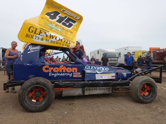 Russell Cooper took a great victory in the W & Y race, but suffered meeting ending damage 
