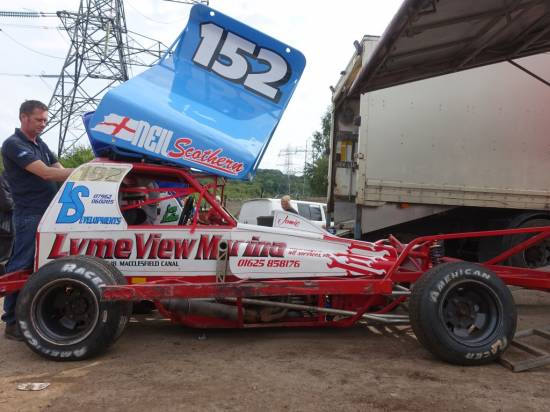 Neil Scothern - First meeting this year and a 7th in the Semi. Loaded up early as the engine was losing oil.
