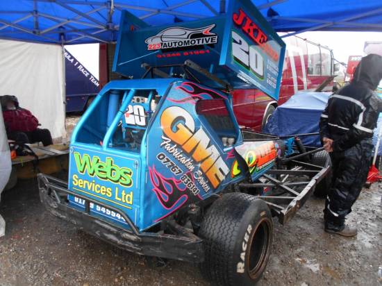 20 - Liam reverted to his shale car for the wet conditions. The new one needs dialling in more. They were trying different settings in the dry yesterday to try and find the perfect set up.
