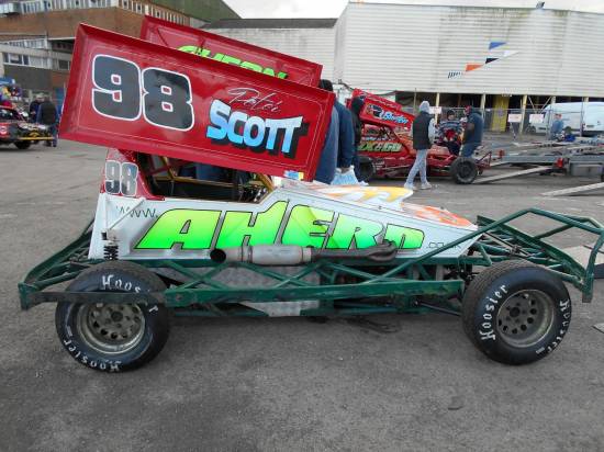 Peter Scott back after a year out with knee problems. He won the first two races in fine style. 
